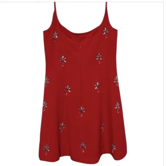 NWT Gianni Bini Cocktail Crepe Jewel A-Line Dress sz 10 - Picture 3 of 10